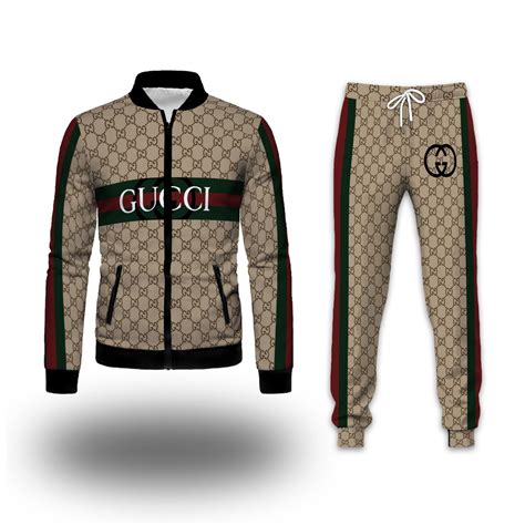 gucci gold valeur track suit|Gucci tracksuits for men.